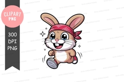 Happy dancing bunny clipart png Product Image 1