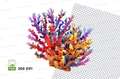 Colorful coral reef clipart Product Image 1