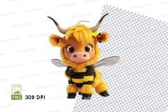 Whimsical bee cow Product Image 1