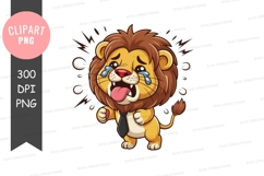 Laughing lion clipart png Product Image 1