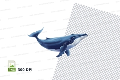 Blue whale clipart Product Image 1