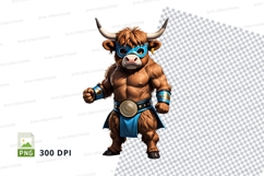 Bull wrestler clipart Product Image 1