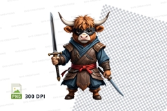 Warrior bull clipart Product Image 1