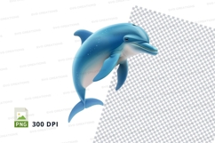 Leaping dolphin clipart Product Image 1