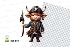 Pirate bull clipart Product Image 1
