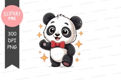 Cute panda clipart png Product Image 1