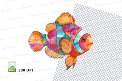 Colorful fish clipart Product Image 1