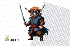 Warrior bull clipart Product Image 1
