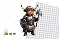 Warrior bull clipart Product Image 1