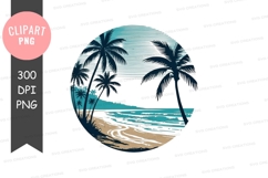 Tropical beach sunset png Product Image 1