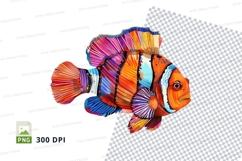 Colorful clownfish clipart Product Image 1