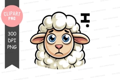 Cartoon sheep clipart png Product Image 1