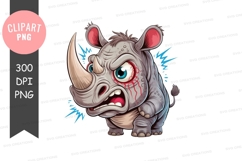 Angry rhino clipart png Product Image 1
