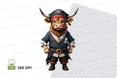 Pirate bull clipart Product Image 1