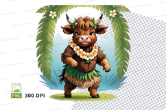 Tropical cow clipart Product Image 1