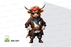 Pirate bull clipart Product Image 1