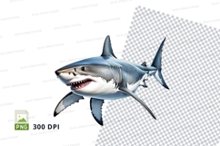 Great white shark clipart Product Image 1