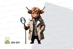 Detective highland cow Product Image 1