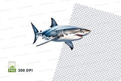 Great white shark clipart Product Image 1