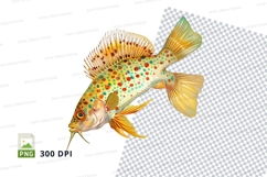Colorful fish clipart Product Image 1