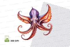 Vibrant octopus clipart Product Image 1