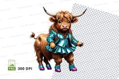 Fashionable highland cow Product Image 1