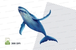 Blue whale clipart Product Image 1