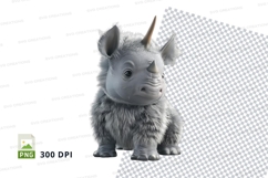 Cute baby rhino clipart Product Image 1