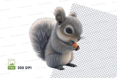 Grey squirrel eating a nut Product Image 1