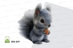 Grey squirrel with nut Product Image 1