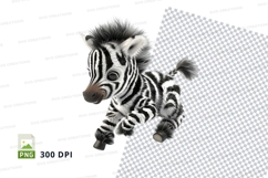 Playful zebra foal Product Image 1