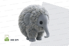 Grey elephant plush toy Product Image 1