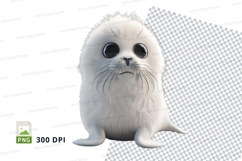Cute baby seal clipart Product Image 1