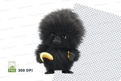 Cute gorilla with banana Product Image 1