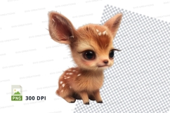 Cute baby deer clipart Product Image 1