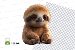 Cute sloth clipart Product Image 1