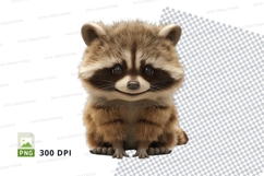 Cute raccoon clipart Product Image 1