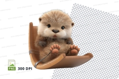 Cute otter in a boat Product Image 1