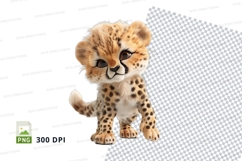 Cute cheetah cub clipart Product Image 1