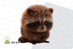 Cute raccoon clipart Product Image 1