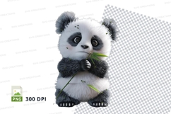 Cute panda eating bamboo Product Image 1