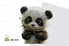 Cute panda eating bamboo Product Image 1