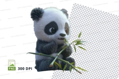 Cute panda eating bamboo Product Image 1