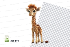Cute baby giraffe clipart Product Image 1