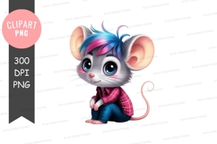 Colorful cartoon mouse clipart png Product Image 1