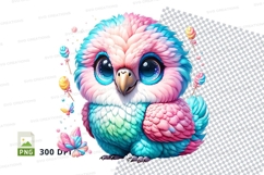 Colorful owl clipart Product Image 1