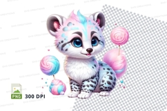 Candy-themed snow leopard cub Product Image 1