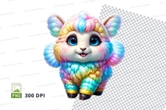 Rainbow sheep clipart Product Image 1
