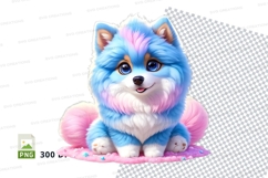 Colorful puppy clipart Product Image 1