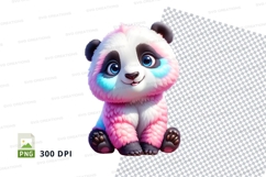 Colorful panda clipart Product Image 1